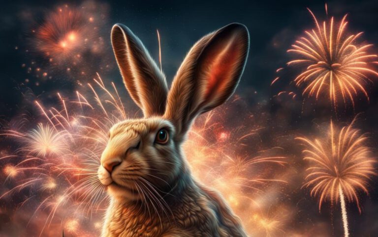 Wildtiere und Feuerwerk