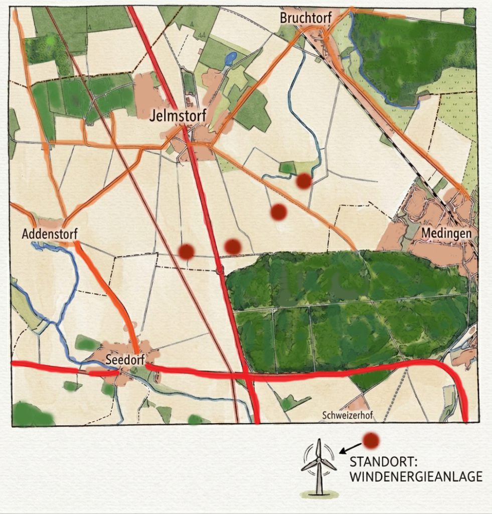 Bürgerbefragung zum geplanten Windparkprojekt im Bereich Jelmstorf
